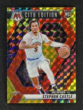 2024-25 Mosaic Stephon Castle #290 Fusion Red Yellow Choice City Edition RC /75