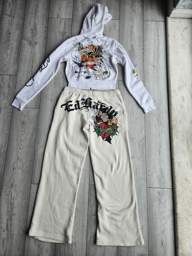 Ed Hardy Trainingsanzug Hoodie & Jogginghose Set - Gr. M - Factory Outlet (Etikett entfernt)
