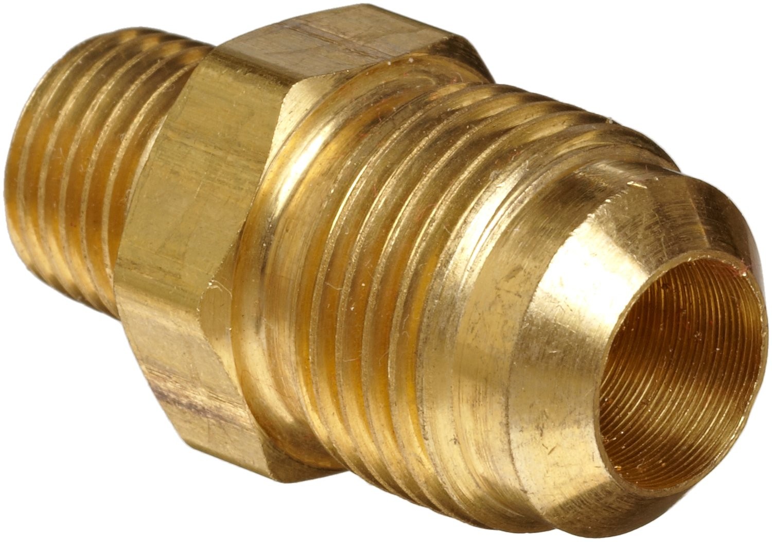 Anderson Metals 54048-0604 Brass Tube 3/8" Flare x 1/4" NPT Male, Copper