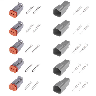 Deutsch DT 2 Pin Connector Kit Waterproof Male Female Plug Socket Quick Disconne