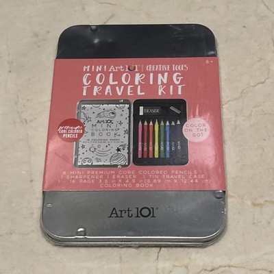 Art 101 Creative Tools Mini Travel Set Core Colored Pencils Some Dents Rips