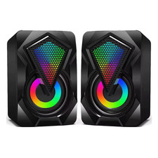 Mini Multimedia Computer Stereo Speakers LED Light TS38 Wired Gaming Sound Box w