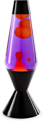 Spencer Gifts Lava Lamp - 16.3'' Magma Black - the Original Motion Lamp - Orange