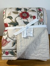 NEW-Pottery Barn K/CK Tessa Embroidered Quilt, Warm Multi