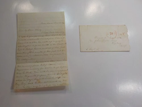 Civil War Letter 1862 Jefferson Davis Hung Safe Keeping U.S. Gunboat Signature