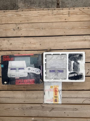 Nintendo SNES Super Nintendo Control Set CIB Box OEM Console Tested Complete VG