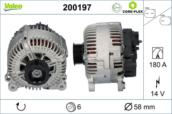 Valeo Lichtmaschine Generator 180 A 14 V FüR Audi A6 Allroad 3.0 TDI Quattro-image