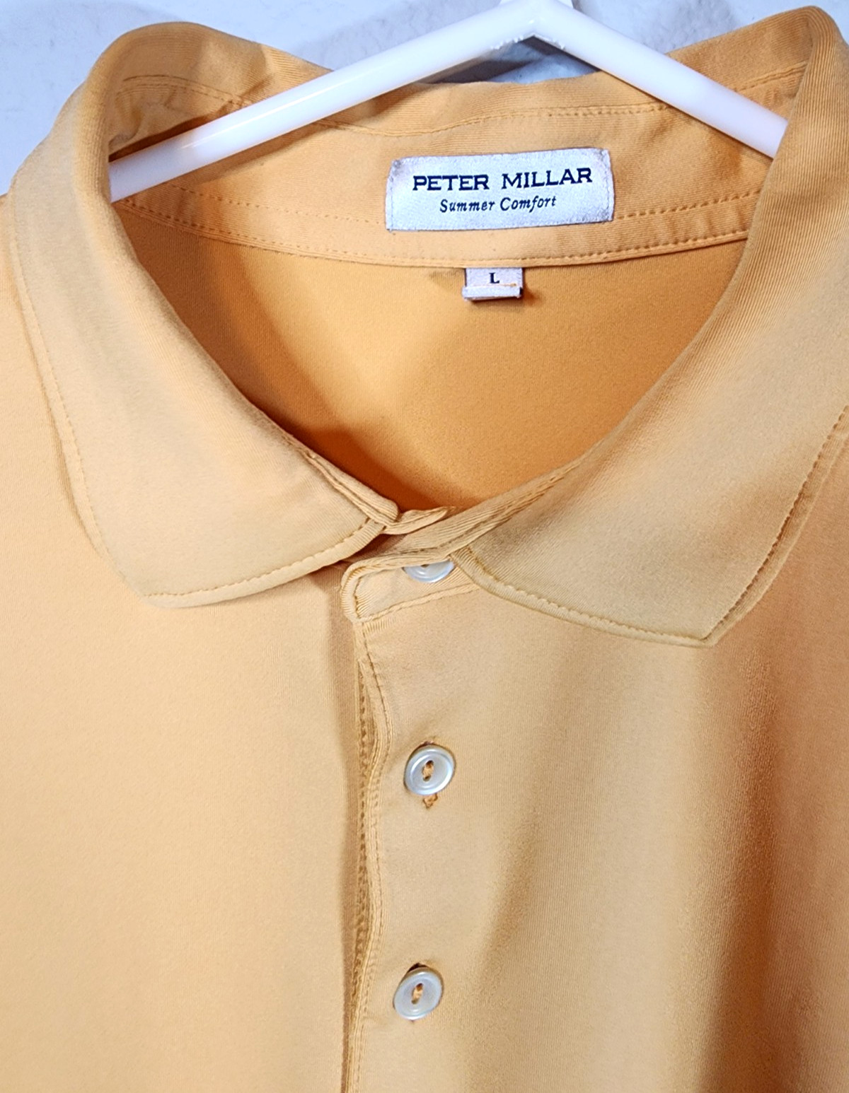 Peter Millar Summer Comfort Solid Jersey Polo Tan… - image 8