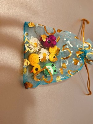Cute Little Bag Off Charm, Earring And Keychain Clay Crafts Handmade