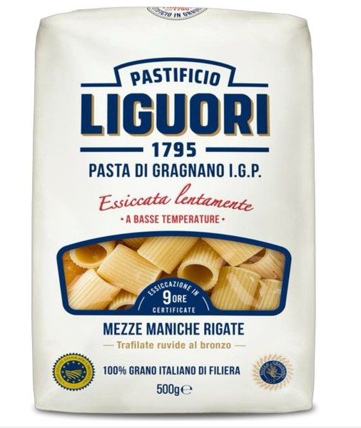 Liguori Mezze Maniche Rigate 500G – Premium Italienische Pasta Aus Hartweizen-image
