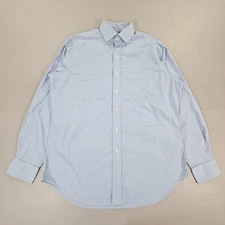 Polo Ralph Lauren Mens Shirt Blue 16 Regent Classic Fit Cotton Casual Preppy