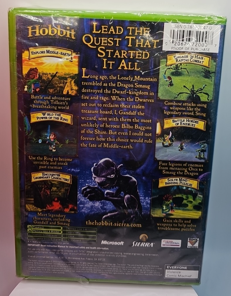Hobbit (Microsoft Xbox, 2003) for sale online | eBay