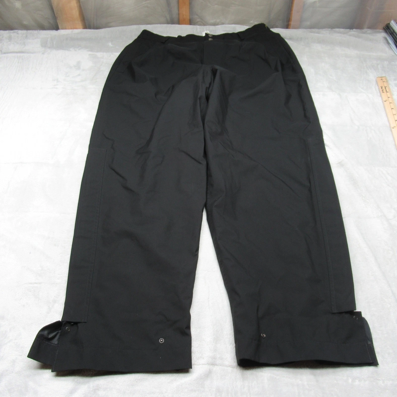 ZR Gore Tex Rain Pants Mens XL Blk Waterproof Wind Rain Snow Hike Trouser 32x31