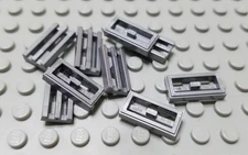LEGO Lot of 10 Flat Silver 1x2 Grill Tiles