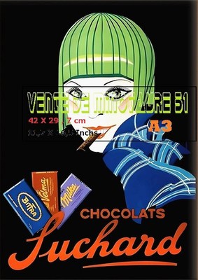Suchard Chocolate - 1929 - Woman with Green Hair - A3 Laminated Poster