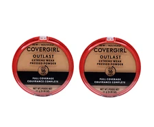 2Pack Covergirl Outlast Extreme Wear Pressed Powder 16 Hour, # 840 Natural Beige
