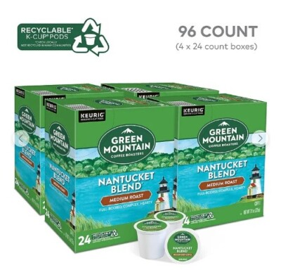 #ad Green Mountain Nantucket Blend Coffee Medium Roast 96 K cup. Free Shipping $34.00