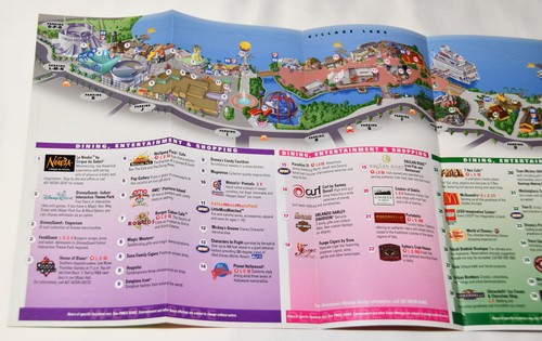 Mapa Rainforest Café Disney Information Guide 2009 Downtown DisneyQuest La Nouba - Imagen 7 de 11