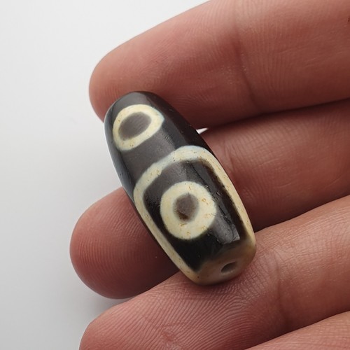 Stunning Vintage Himalayan Tibetan 4 Beautiful Eyes Agate Dzi Bead Amulet - Picture 14 of 21