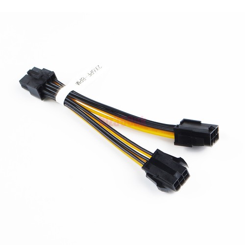 Dual PCI E 6pin Female to 8Pin Male PCI Express GPU Power Adapter Splitter Cable - Picture 7 of 10