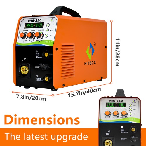 Hitbox 4in1 Mig Welder ARC, LIFT- TIG Gas/Fill Cored MIG, Inverter w/ Helmet - Picture 15 of 22