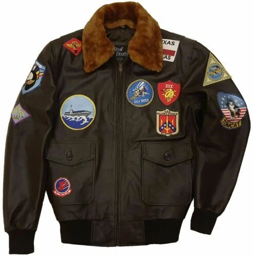 TOM CRUISE TOP GUN PETE MAVERICK BOMBER FUR LEATHER FLYING FLIGHT JACKET FOR MEN