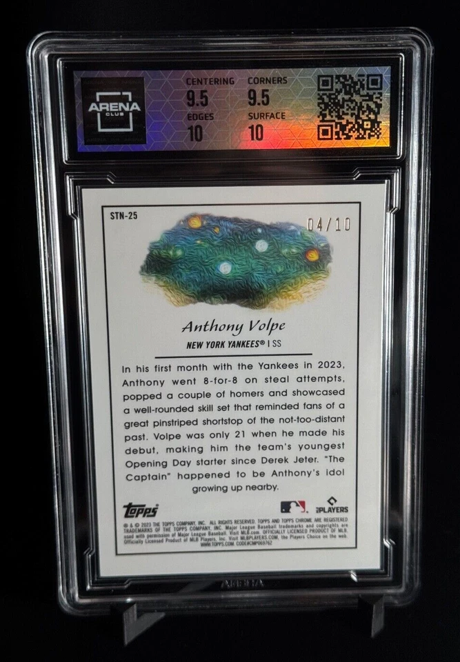 Anthony Volpe /10 2023 Topps Cosmic Chrome Stars in the Night Black Eclipse - Image 2 of 2