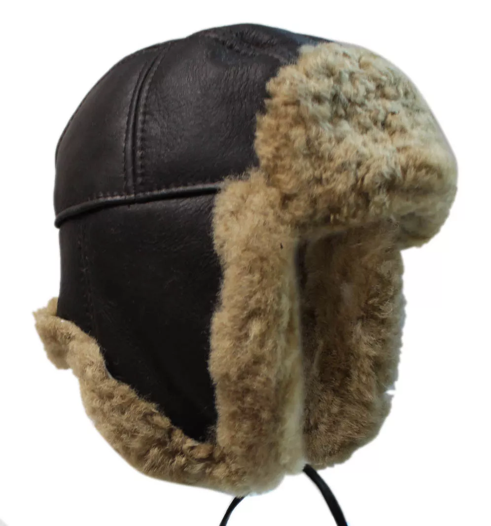 Shearling hat mens deals