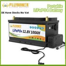 12V 100Ah LiFePO4 Lithium Battery 6000+ Cycle BMS Solar Boat Marine RV Off-grid
