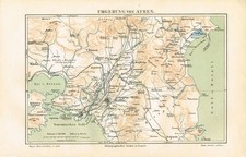 Mapa ENTORNO de ATENAS / ÁTICA 1885 Gráfico Original