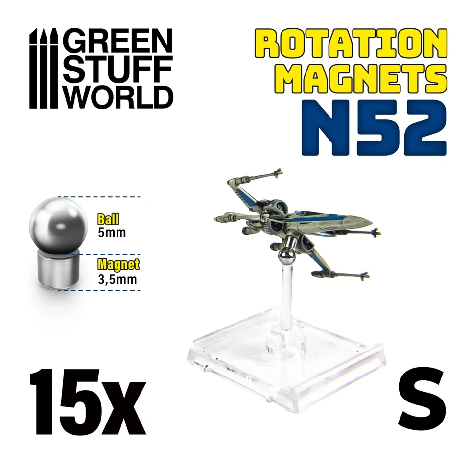 GREEN STUFF WORLD Magneti Rotanti (dimensione S) X-Wing Gioco di Miniature Tie Figther Y Wing Wars