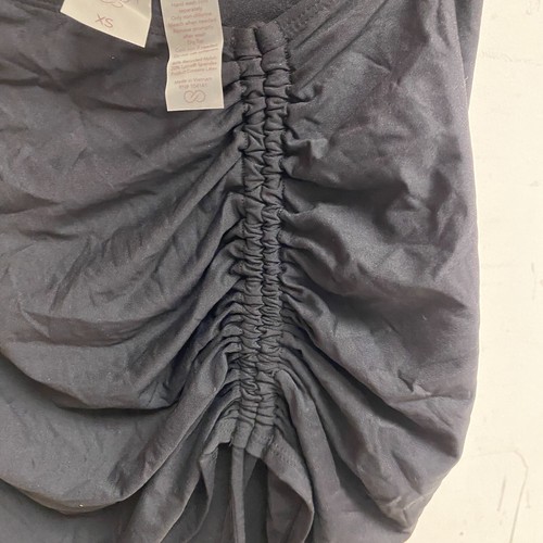 CALIA RUCHED DRAWSTRING High Rise SWIM SKIRT PURE BLACK WSA23506 Brand New! - Picture 4 of 8