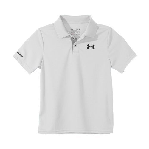 Under Armour Boys Matchplay Golf Polo Shirt - White/Grey Under Armour Boys Matchplay Golf Polo Shirt - White/Grey
