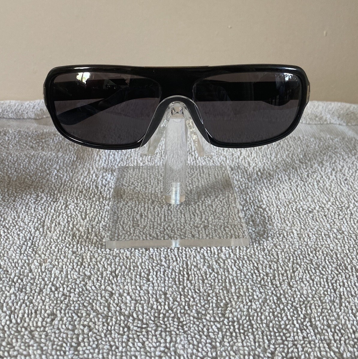 Tom Ford Sunglasses TF44 Christopher Black Lens Brown Frames 