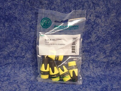 NEW Neutrik BXX-4-YELLOW Color Coding Boot Bushing for FXX/MXX, 5 Pack (BN33)