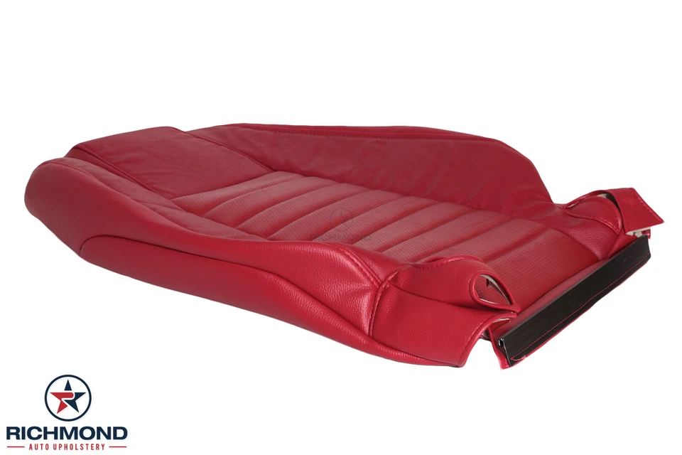 2005 - 2009 年福特野马 V8 GT - 司机侧斜靠背皮革座椅套红色 — 第 4/4 张图片