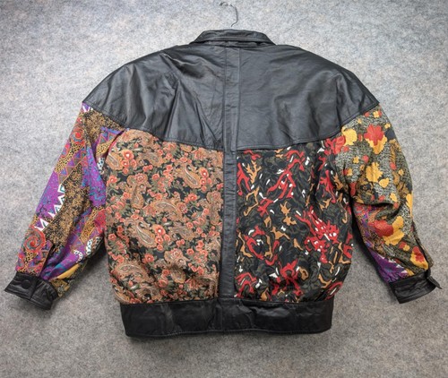 Chaqueta Daniel Mujer Mediana Multicolor Cuero Vintage Años 80 Hipster Stranger Thing - Imagen 2 de 14