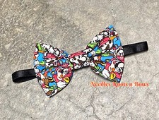 Mario Bros. Bow Tie, Adjustable Strap Pre Tied Mario  Luigi Gamer Bow Tie