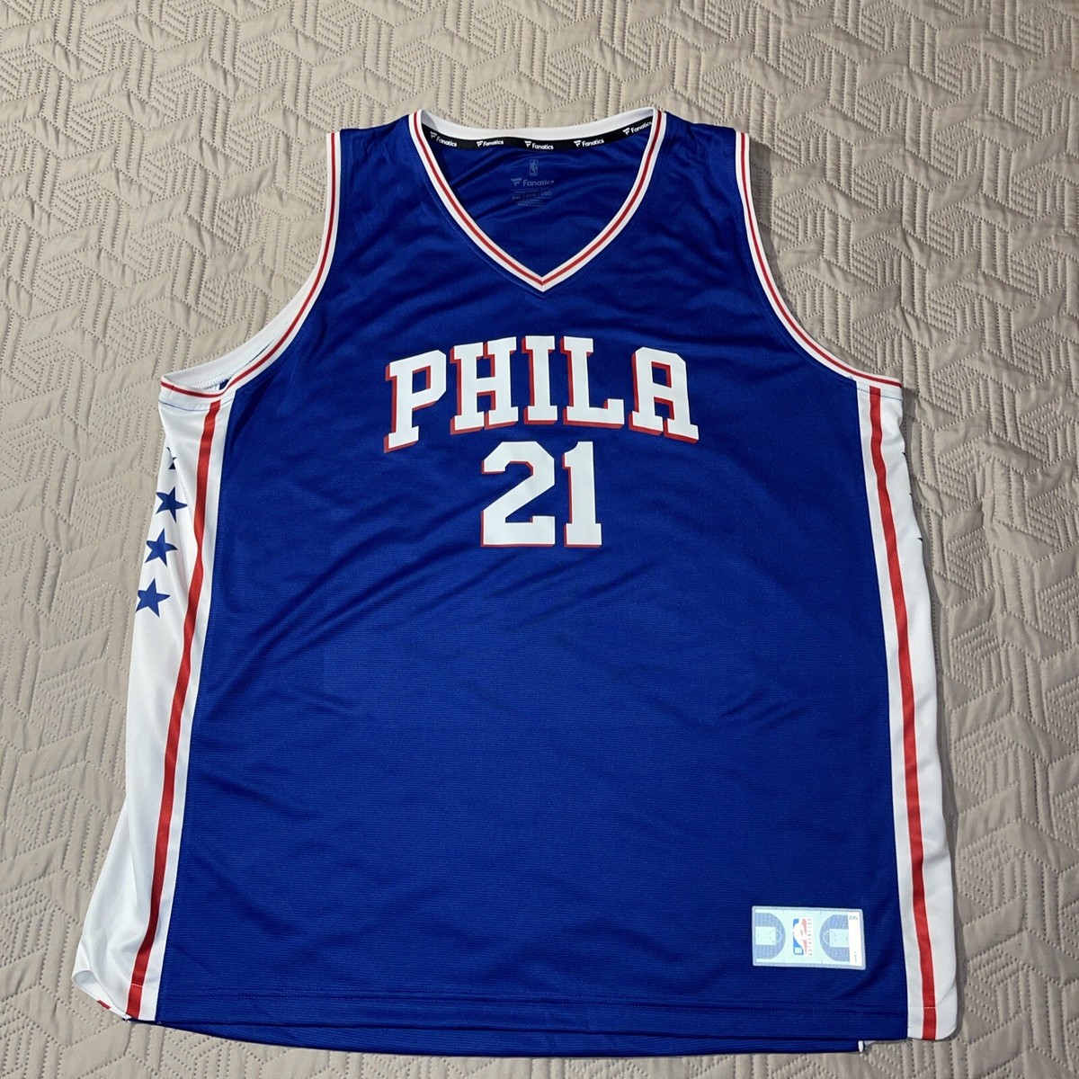 PHILA EMBIID 21番 ユニフォーム Joel Embiid White Philadelphia 76ers Player-Issued #21