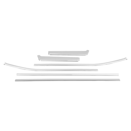 6Pc Steel Chrome Door Window Sill Molding Panel Trim For Toyota Tundra 2022-2024 - Picture 15 of 21