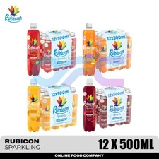 Rubicon Sparkling Spring Water with Real Fruit Juice Drink 12 x 500ml Bottles