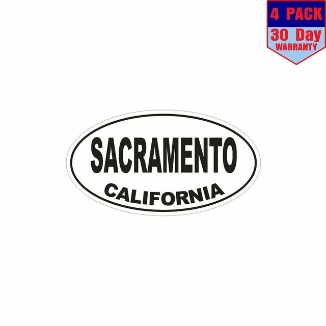 Sacramento California 4 pack 4x4 Inch Sticker Decal eBay
