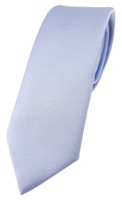 Schmale Tigertie Designer Krawatte In Hellblau Einfarbig Uni - Tie Schlips