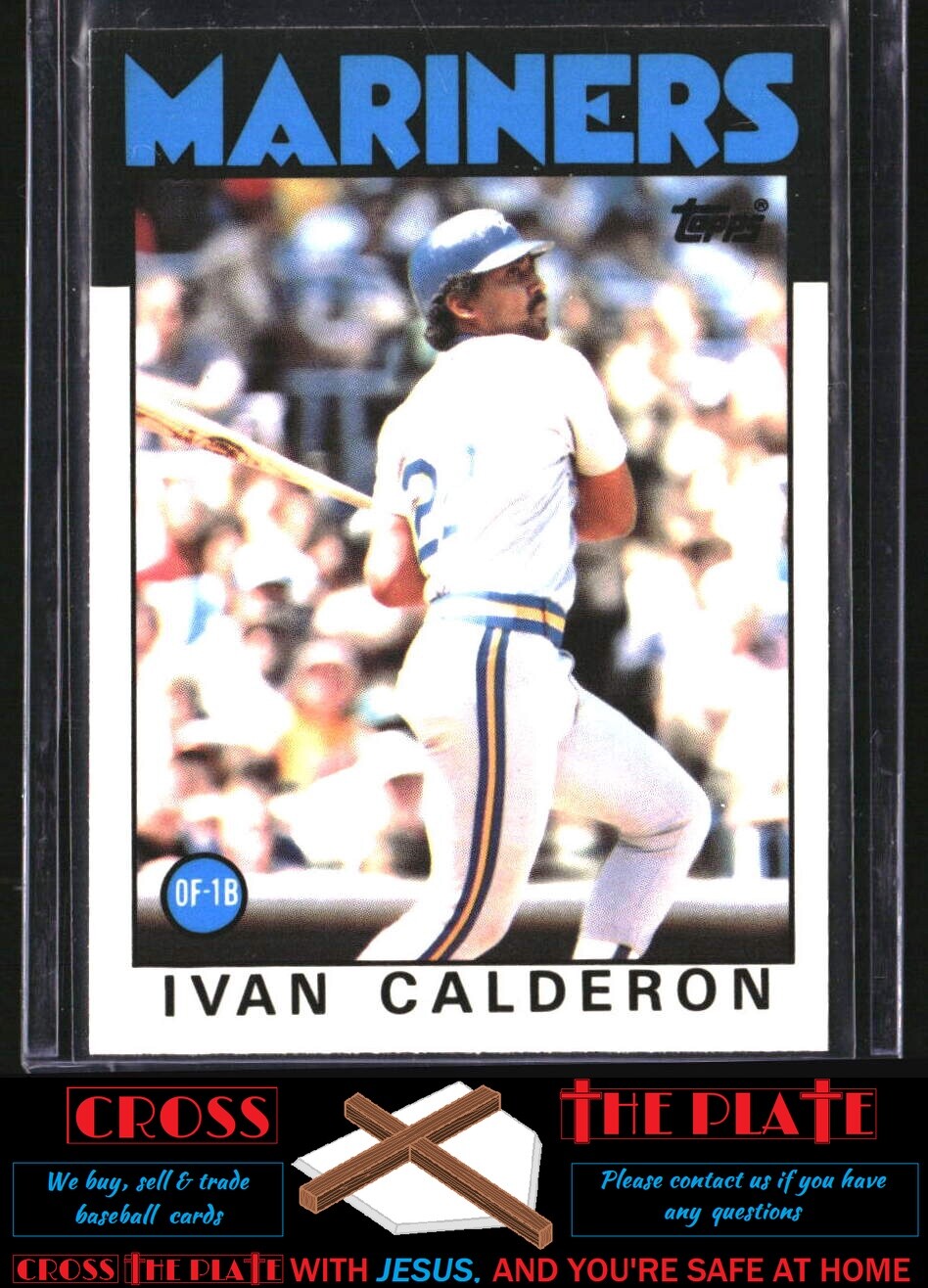 1-1986 Topps Collector's Edition (Tiffany) Ivan Calderon Seattle Mariners #382