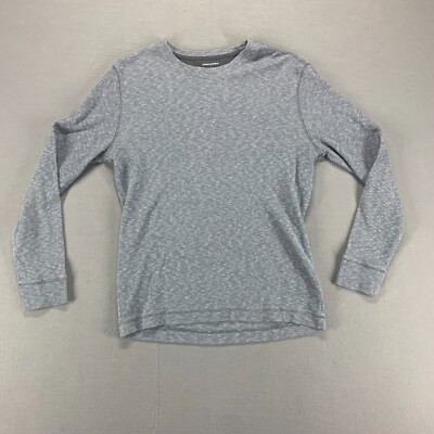 Banana Republic Sweatshirt Womens Large Gray Long Sleeve Waffle Knit  Crewneck