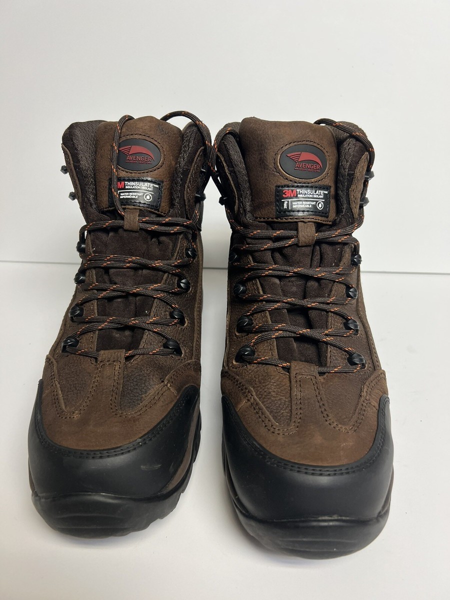 Avenger Mens A7264 Insulated Hiker Boot Brown Size 11 EE | eBay