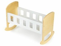 Puppenwiege Puppenwippe PuppenmöBel Holz Puppenbett 40 Cm Et