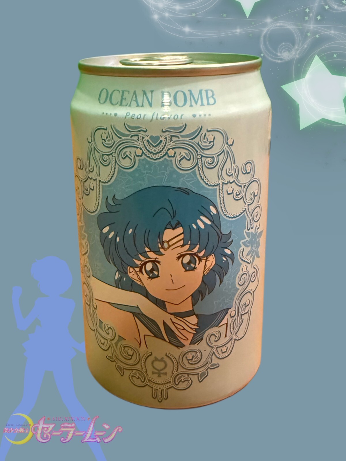 Sailor Moon Crystal Ocean Bomb Sabor Pera Agua con Gas 11.1 fl oz 330ml Nuevo