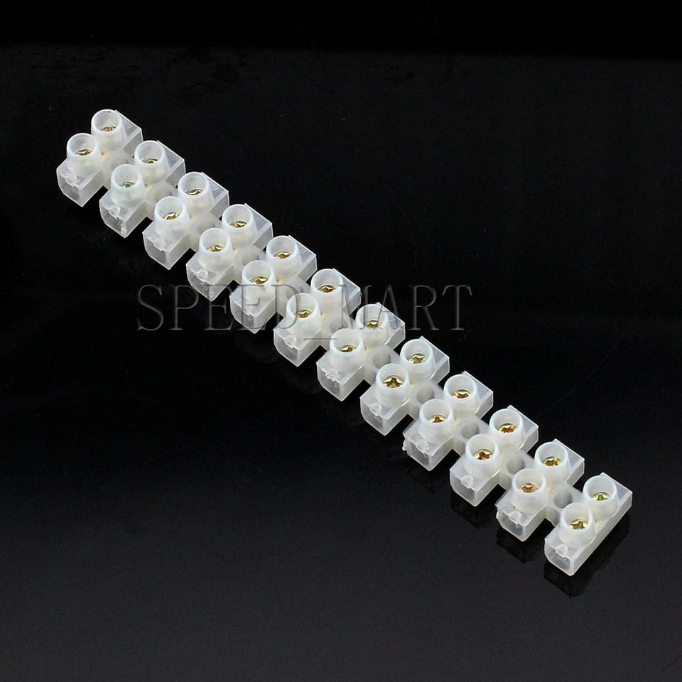 12-Position 10A Dual Row Wire Connector Barrier Terminal barrier Strip Block - Image 2 of 4