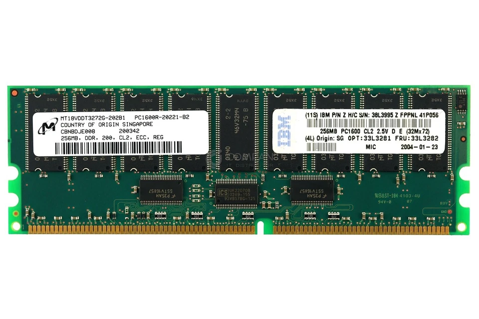 33L3282 IBM 256MB DDR 200MHZ PC1600 MEMORY - Image 2 of 4